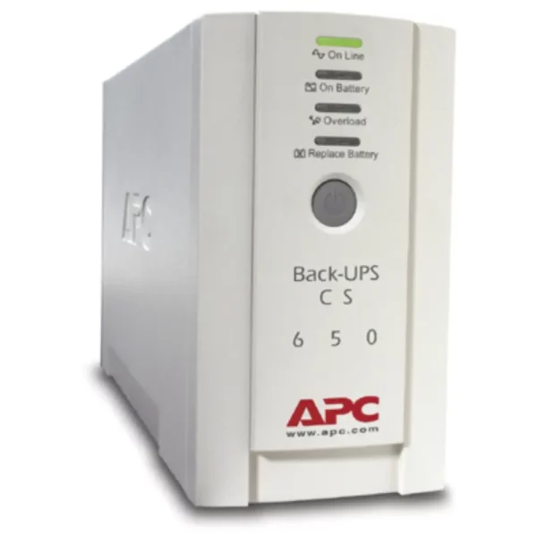 APC BK650EI Back-UPS, 650VA/400W, Tower, 230V, 4x IEC C13 Outlets , User Replaceable Battery