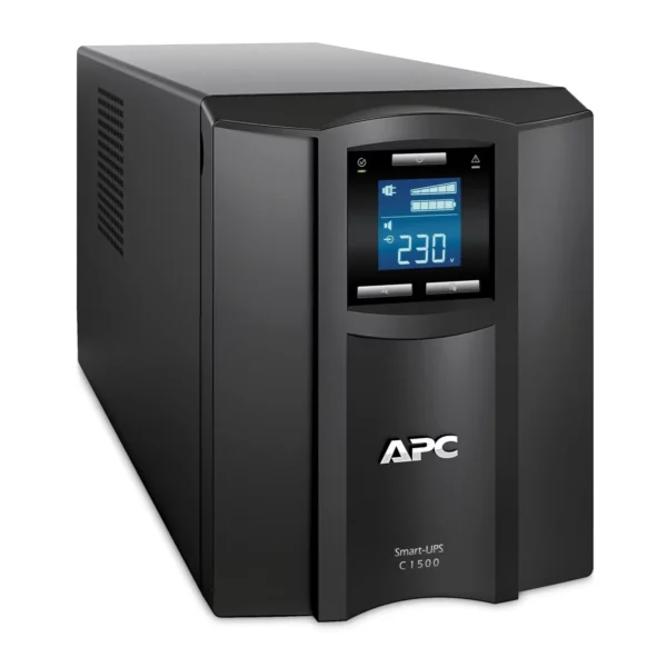 APC SMC1500I Smart-UPS C, Line Interactive, 1500VA, Tower, 230V, 8x IEC C13 outlets, USB and Serial communication, AVR, Graphic LCD